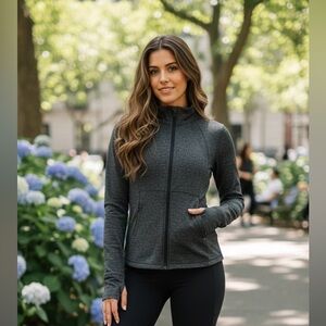 knockout By Victoria's Secret GrayDark Full Zip Jacket Size M